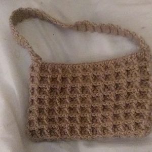 Cute waffle pattern handbag